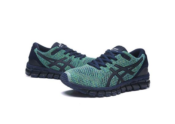 ⁦נעלי אסיקס-ASICS - KNIT 2 - Dark Green - Blue⁩ – תמונה ⁦5⁩