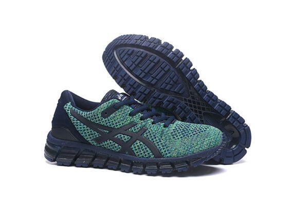 ⁦נעלי אסיקס-ASICS - KNIT 2 - Dark Green - Blue⁩ – תמונה ⁦6⁩