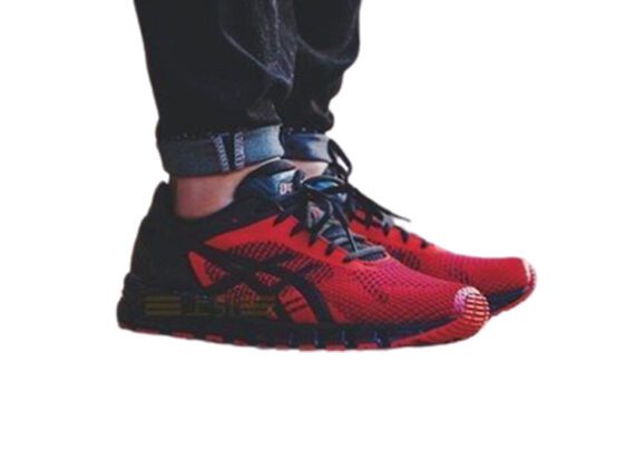 ⁦נעלי אסיקס-ASICS - KNIT - Dark-Red Black⁩ – תמונה ⁦6⁩