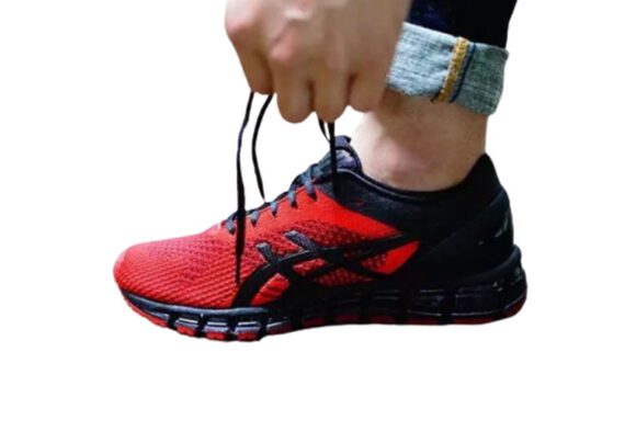 ⁦נעלי אסיקס-ASICS - KNIT - Dark-Red Black⁩ – תמונה ⁦7⁩