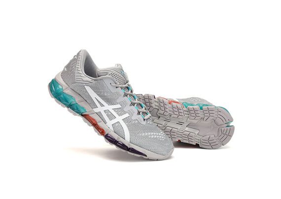 ⁦נעלי אסיקס-ASICS - QUANTUM - Acquard Noodles JCQ - Light Gray Blue - Female⁩ – תמונה ⁦4⁩