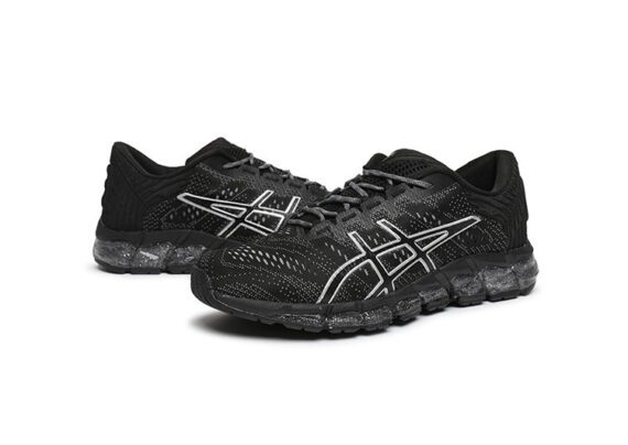 ⁦נעלי אסיקס-ASICS - QUANTUM - Jacquard Noodle JCQ - Black & White⁩ – תמונה ⁦4⁩