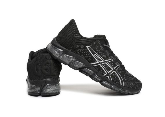 ⁦נעלי אסיקס-ASICS - QUANTUM - Jacquard Noodle JCQ - Black & White⁩ – תמונה ⁦5⁩