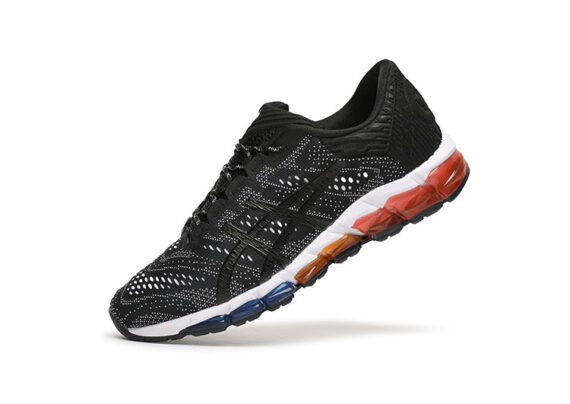 נעלי אסיקס-ASICS - QUANTUM - Jacquard Noodle JCQ - Black & White Blue ORG Red