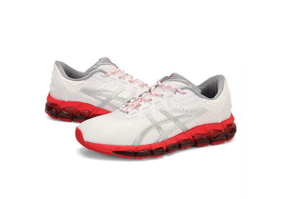 ⁦נעלי אסיקס-ASICS - QUANTUM - Jacquard Noodles JCQ - White Gray Red - Female⁩ – תמונה ⁦3⁩