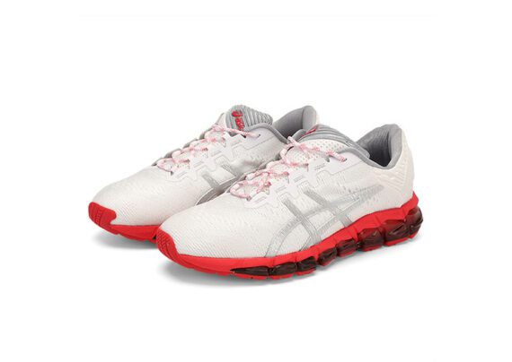 ⁦נעלי אסיקס-ASICS - QUANTUM - Jacquard Noodles JCQ - White Gray Red - Female⁩ – תמונה ⁦2⁩