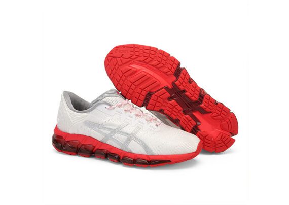 ⁦נעלי אסיקס-ASICS - QUANTUM - Jacquard Noodles JCQ - White Gray Red - Female⁩ – תמונה ⁦6⁩