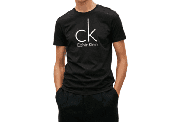 CK Big Round Neck Short Sleeve Men -Black