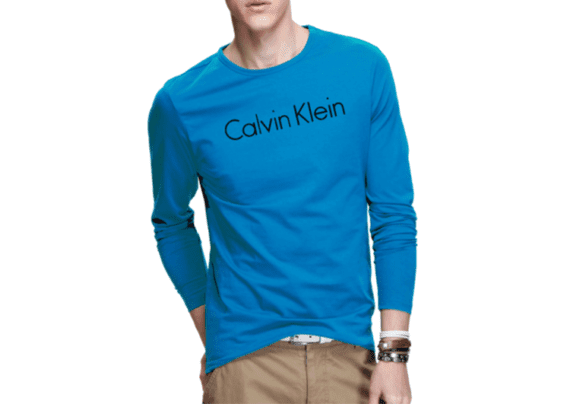 CK Long Sleeve Round Neck-Blue