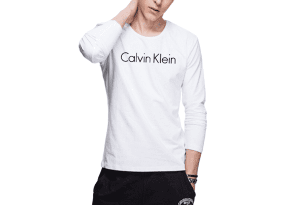 CK Long Sleeve Round Neck-White