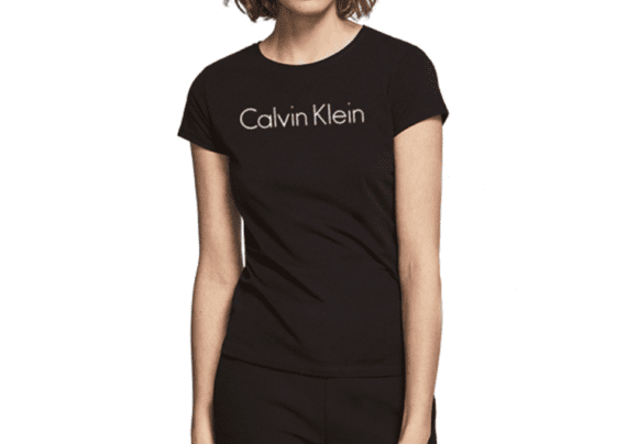 CK Round Neck Short Sleeve Women-Black