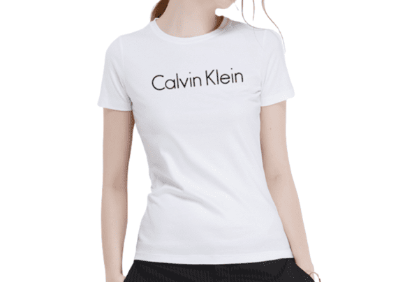 CK Round Neck Short Sleeve Women-White