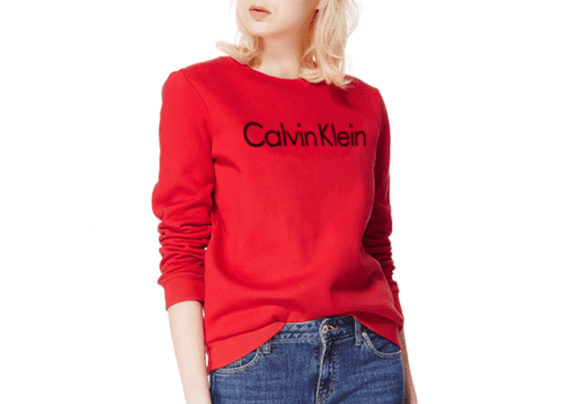 CK Round Neck Sweater Women-Red