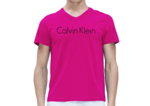 CK Short Sleeve T-shirt Men V - Pink