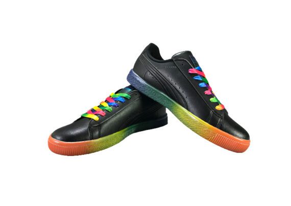 ⁦נעלי פומה-puma CLYDE PRIDE colorful casual sneakers-Black⁩ – תמונה ⁦4⁩