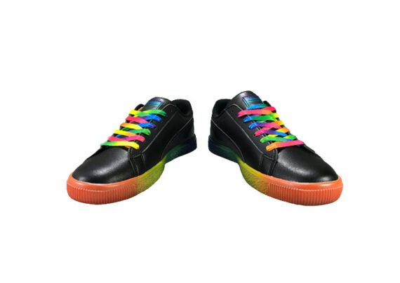 ⁦נעלי פומה-puma CLYDE PRIDE colorful casual sneakers-Black⁩ – תמונה ⁦5⁩