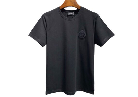 DSQUARED2 TSHIRT MEN SHORT-Black & Black Logo