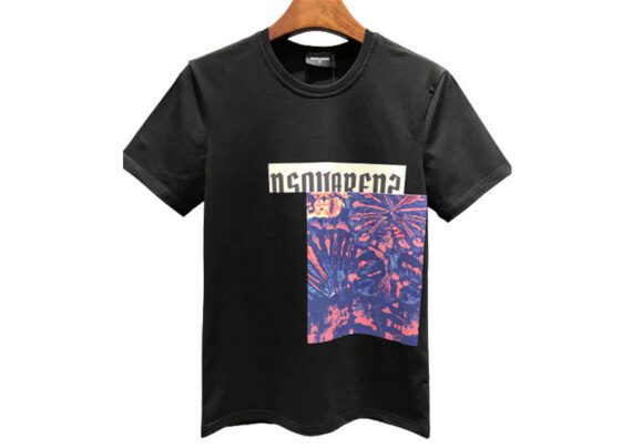 DSQUARED2 TSHIRT MEN SHORT- Black Multi