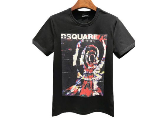 DSQUARED2 TSHIRT MEN SHORT - Black Red Blue