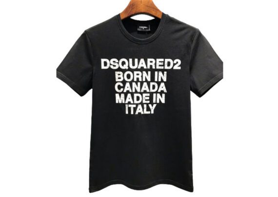 DSQUARED2 TSHIRT MEN SHORT-Black White Combo