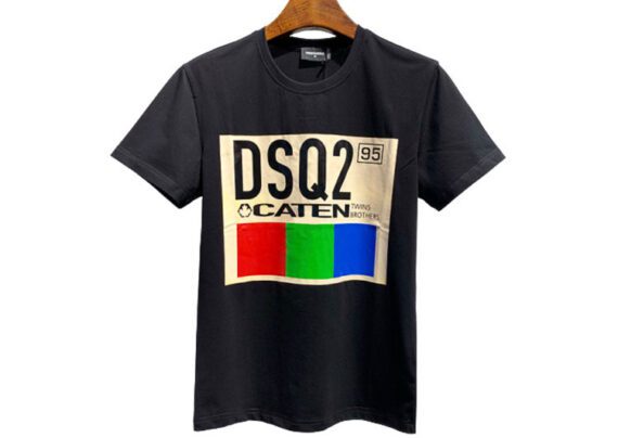 DSQUARED2 TSHIRT MEN SHORT - Black and DSQ2 Logo