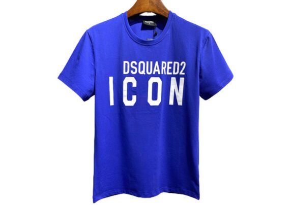 DSQUARED2 TSHIRT MEN SHORT - Blue & White Logo