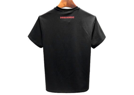 ⁦DSQUARED2 TSHIRT MEN SHORT - Red Logo & Black⁩ – תמונה ⁦2⁩