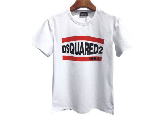 DSQUARED2 TSHIRT MEN SHORT - White Black Red