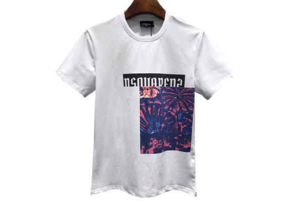 DSQUARED2 TSHIRT MEN SHORT- White Multi