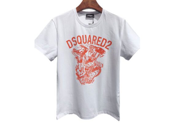 DSQUARED2 TSHIRT MEN SHORT - White & ORG