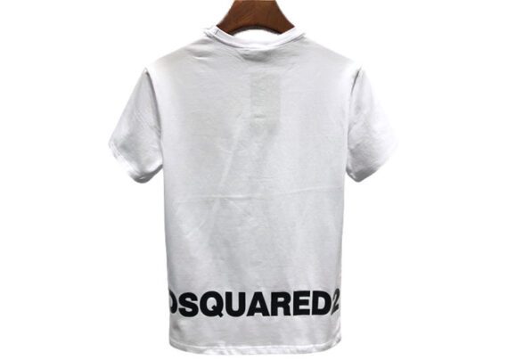 ⁦DSQUARED2 TSHIRT MEN SHORT-White Red Logo⁩ – תמונה ⁦2⁩