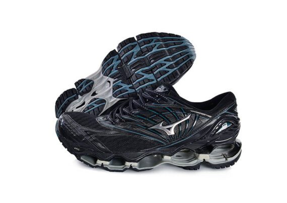 ⁦נעלי מיזונו-MIZUNO-Black & Smalt Blue⁩ – תמונה ⁦7⁩