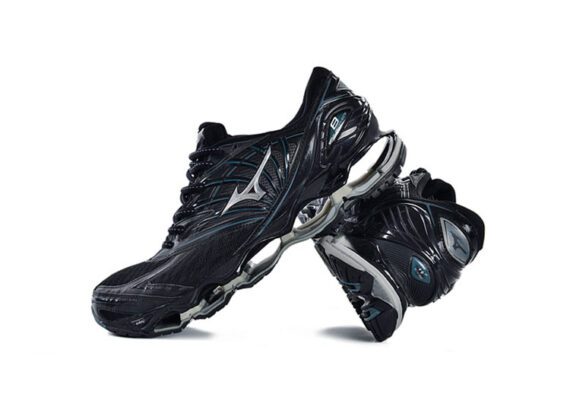 ⁦נעלי מיזונו-MIZUNO-Black & Smalt Blue⁩ – תמונה ⁦4⁩