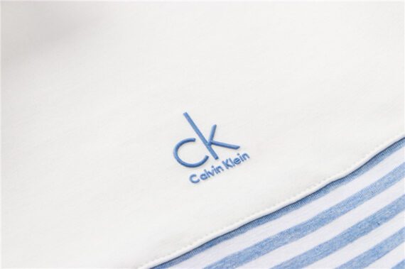 ⁦CK POLO TSHIRT MEN -White & Blue⁩ – תמונה ⁦5⁩