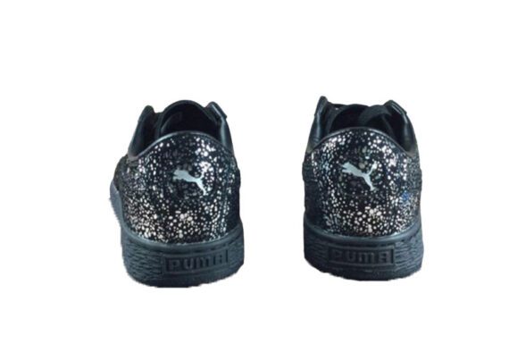 ⁦נעלי פומה-PUMA Suede Splatter joint model moonlight Silver and Black⁩ – תמונה ⁦8⁩