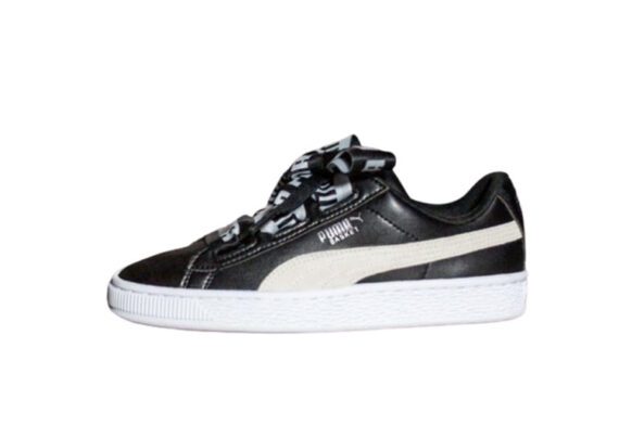 נעלי פומה- PUMA basket heart rihanna leather -Black and White