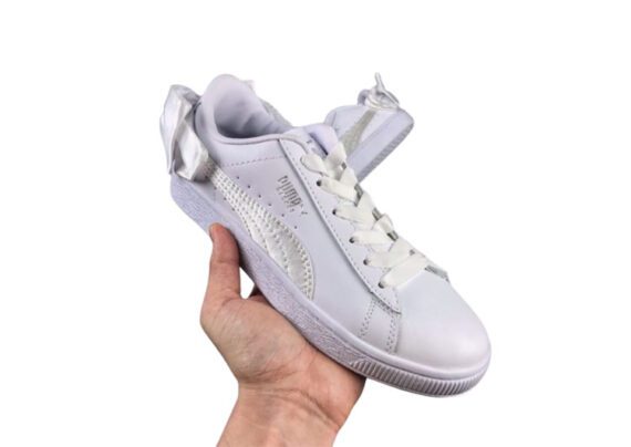 ⁦נעלי פומה- PUMA basket heart rihanna leather -Titan White⁩ – תמונה ⁦12⁩