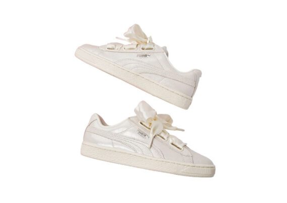 ⁦נעלי פומה- PUMA basket heart rihanna leather -Vista White⁩ – תמונה ⁦4⁩