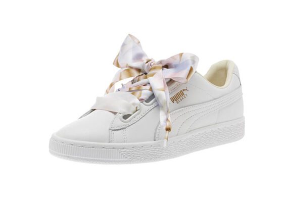 נעלי פומה- PUMA basket heart rihanna leather -White