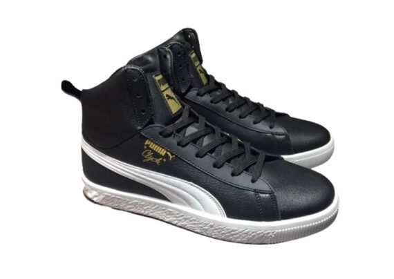 ⁦נעלי פומה- PUMA full leather high-top sneakers-Black⁩ – תמונה ⁦2⁩