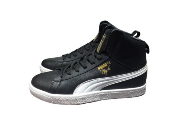 נעלי פומה- PUMA full leather high-top sneakers-Black