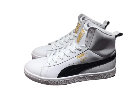 נעלי פומה- PUMA full leather high-top sneakers-Gainsboro