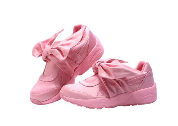 ⁦נעלי פומה- PUMA rihanna bow rubbon silk cherry blossom pink -Can Can⁩ – תמונה ⁦2⁩