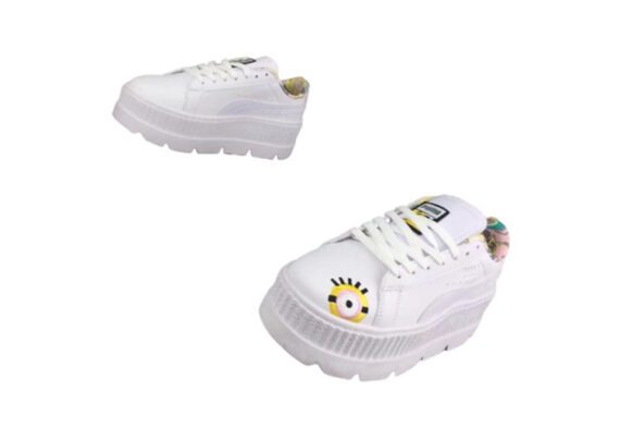 ⁦נעלי פומה- Puma X Minions Collection Harina Series Fashionable Little Trendy Shoes Thick-soled Non-slip Wear-resistant High Quality-White⁩ – תמונה ⁦5⁩