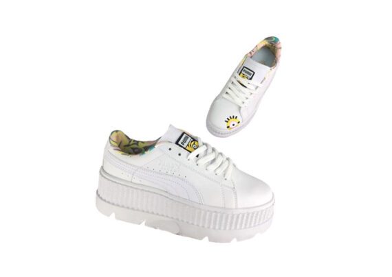 ⁦נעלי פומה- Puma X Minions Collection Harina Series Fashionable Little Trendy Shoes Thick-soled Non-slip Wear-resistant High Quality-White⁩ – תמונה ⁦3⁩