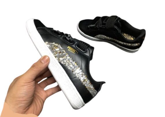 ⁦נעלי פומה- Puma bow glitter sequins -Black⁩ – תמונה ⁦5⁩