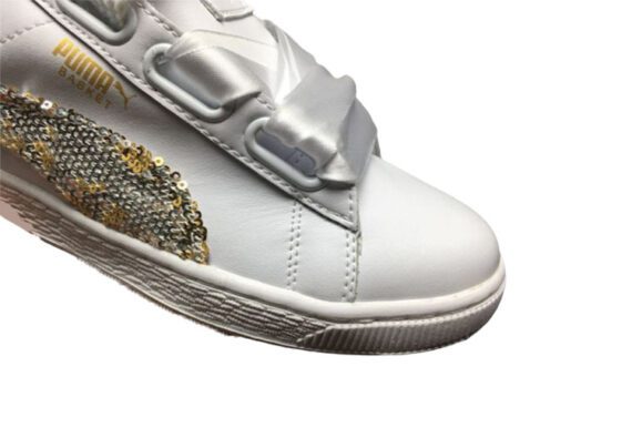 ⁦נעלי פומה- Puma bow glitter sequins -White⁩ – תמונה ⁦7⁩