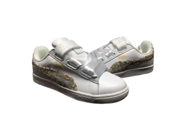 נעלי פומה- Puma bow glitter sequins -White