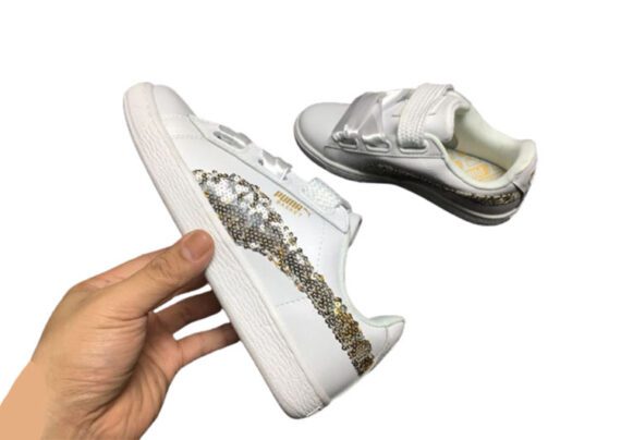 ⁦נעלי פומה- Puma bow glitter sequins -White⁩ – תמונה ⁦10⁩