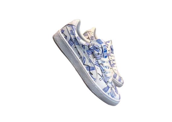 ⁦נעלי פומה-Puma layered skin graffiti sneakers genuine standard layered leather - Blue-white⁩ – תמונה ⁦5⁩